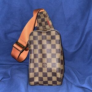 Geronimo Brown Damier Travel Bag (chest/belt)- TAKING OFFERS